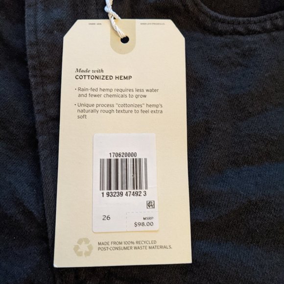 New Levi's Wellthread Black Ribcage Denim Shorts - Picture 5 of 10